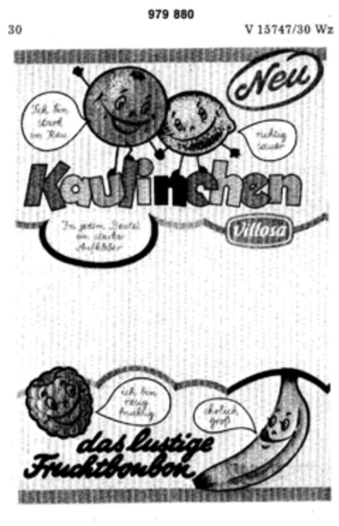 Kaulinchen das lustige Fruchtbonbon Logo (DPMA, 30.12.1977)