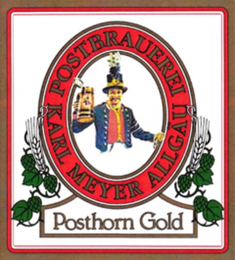 POSTBRAUEREI KARL MEYER ALLGÄU Posthorn Gold Logo (DPMA, 05.08.2009)