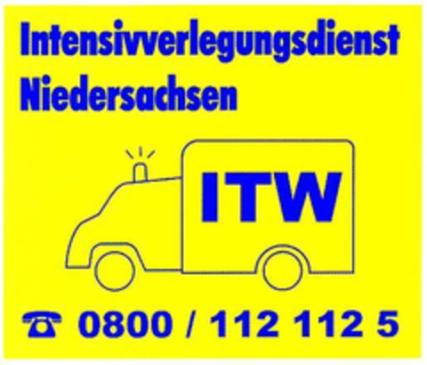 ITW Intensivverlegungsdienst Niedersachsen Logo (DPMA, 04/14/2003)