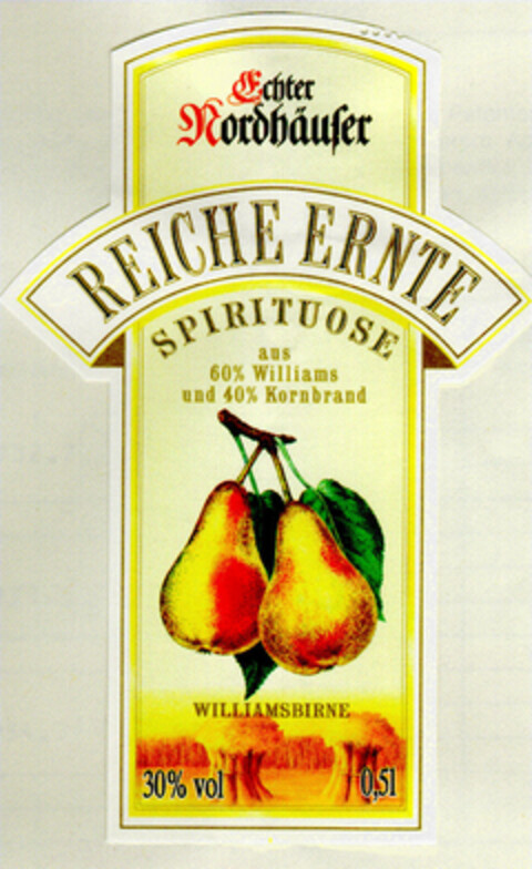 Echter Nordhäuser REICHE ERNTE SPIRITUOSE Logo (DPMA, 24.11.1999)