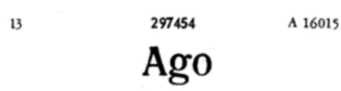 Ago Logo (DPMA, 04/19/1922)