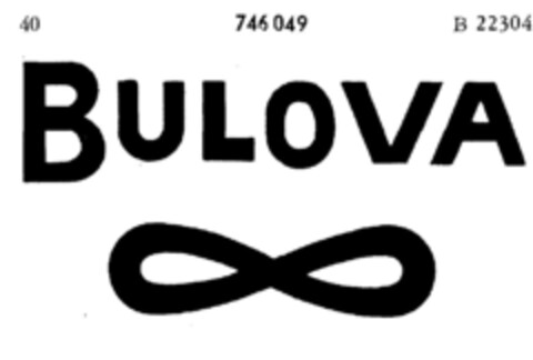 BULOVA Logo (DPMA, 16.04.1960)