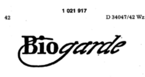 Biogarde Logo (DPMA, 14.05.1979)