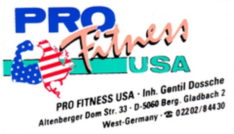 PRO Fitness USA Logo (DPMA, 21.02.1990)