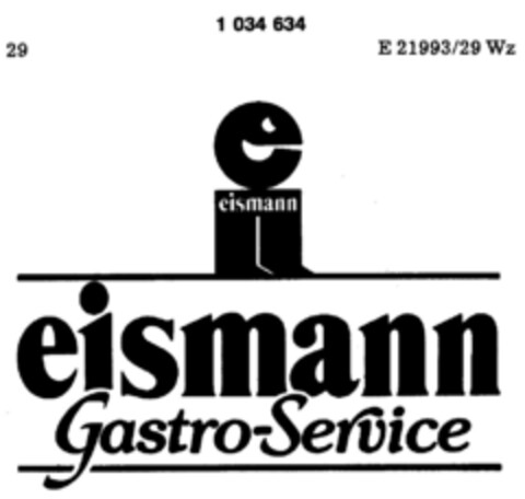 eismann Gastro-Service Logo (DPMA, 27.01.1981)