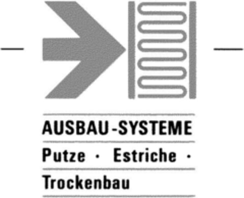 AUSBAU-SYSTEME Putze Estriche Trockenbau Logo (DPMA, 09/24/1991)