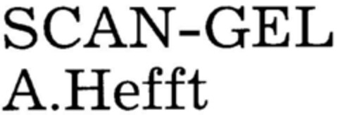 SCAN-GEL A.Hefft Logo (DPMA, 13.01.1989)