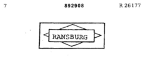 RANSBURG Logo (DPMA, 19.11.1969)