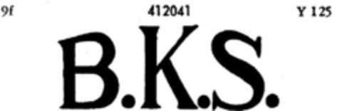 B.K.S. Logo (DPMA, 31.08.1929)