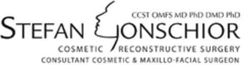 CCST OMFS MD PhD DMD PhD STEFAN GONSCHIOR COSMETIC RECONSTRUCTIVE SURGERY Logo (DPMA, 22.09.2010)