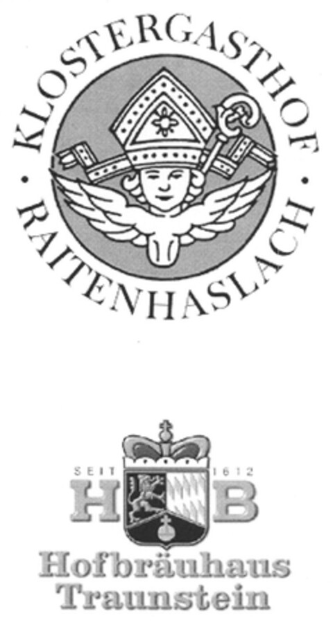 KLOSTERGASTHOF · RAITENHASLACH Hofbräuhaus Traunstein Logo (DPMA, 01/27/2014)