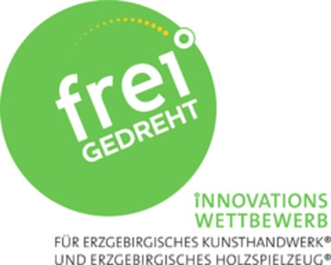 frei GEDREHT iNNOVATIONSWETTBEWERB FÜR ERZGEBIRGISCHES KUNSTHANDWERK UND ERZGEBIRGISCHES HOLZSPIELZEUG Logo (DPMA, 28.03.2022)