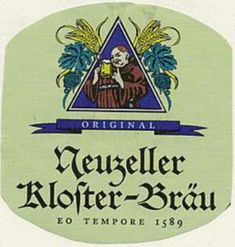 Neuzeller Kloster-Bräu EO TEMPORE 1589 Logo (DPMA, 24.05.2002)