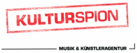 KULTURSPION MUSIK & KÜNSTLERAGENTUR Logo (DPMA, 02/13/2004)