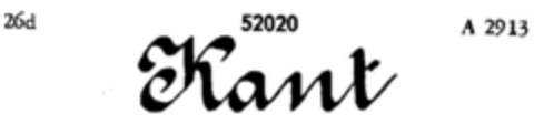 Kant Logo (DPMA, 10/21/1901)