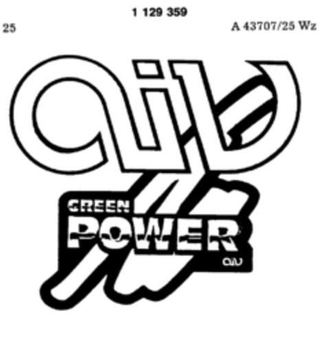 aiv GREEN POWER Logo (DPMA, 12.11.1987)