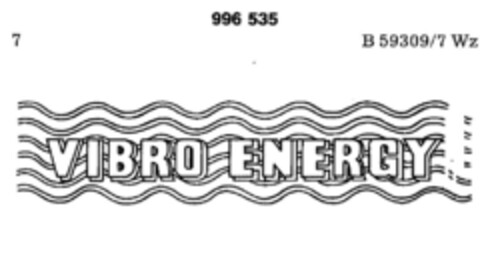 VIBRO ENERGY Logo (DPMA, 11/03/1977)