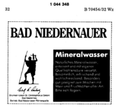 BAD NIEDERNAUER Logo (DPMA, 24.05.1982)