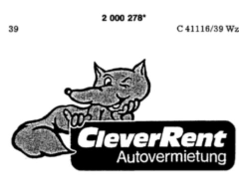 CleverRent Autovermietung Logo (DPMA, 25.10.1990)