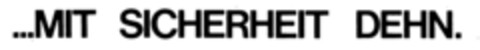 ...MIT SICHERHEIT DEHN. Logo (DPMA, 30.04.1981)