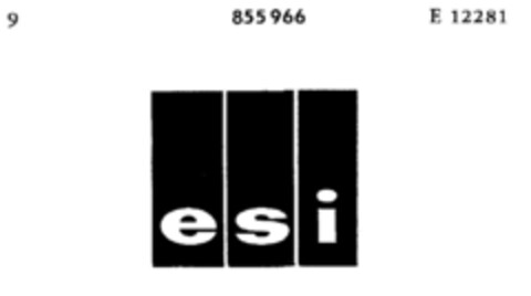 esi Logo (DPMA, 15.12.1966)
