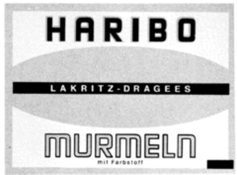 HARIBO MURMELN mit Farbstoff Logo (DPMA, 10/08/1964)