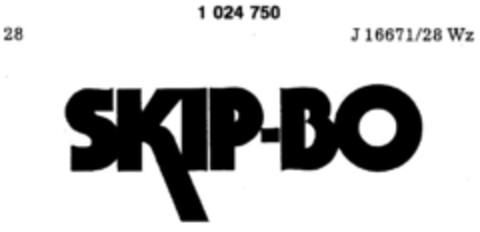 SKIP-BO Logo (DPMA, 13.03.1981)