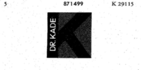 DR. KADE Logo (DPMA, 08.10.1968)