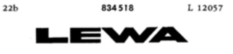 LEWA Logo (DPMA, 03/03/1964)