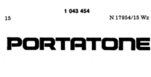 PORTATONE Logo (DPMA, 31.12.1981)