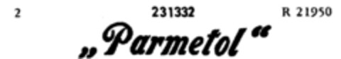 "Parmetol" Logo (DPMA, 19.02.1919)