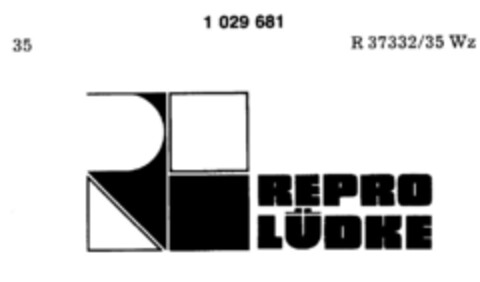 REPRO LÜDKE Logo (DPMA, 04.01.1980)