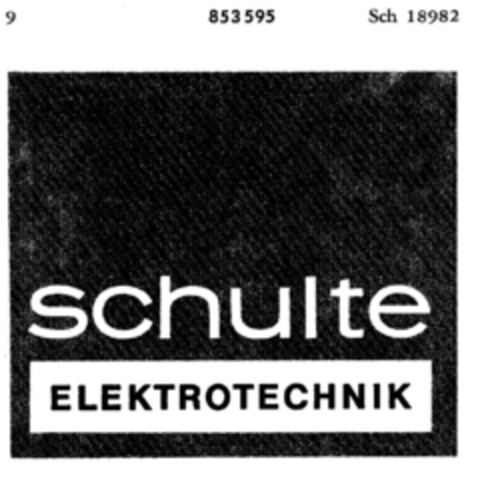schulte ELEKTROTECHNIK Logo (DPMA, 06.05.1967)