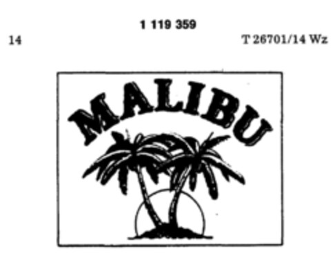 MALIBU Logo (DPMA, 21.07.1987)