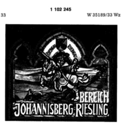 BEREICH JOHANNISBERG RIESLING Logo (DPMA, 05/18/1985)