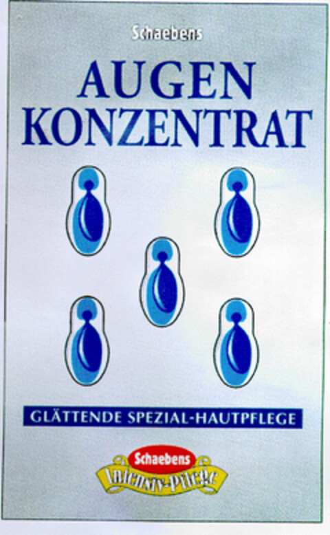 Schaebens AUGEN KONZENTRAT GLÄTTENDE SPEZIAL-HAUTPFLEGE Logo (DPMA, 24.10.2000)