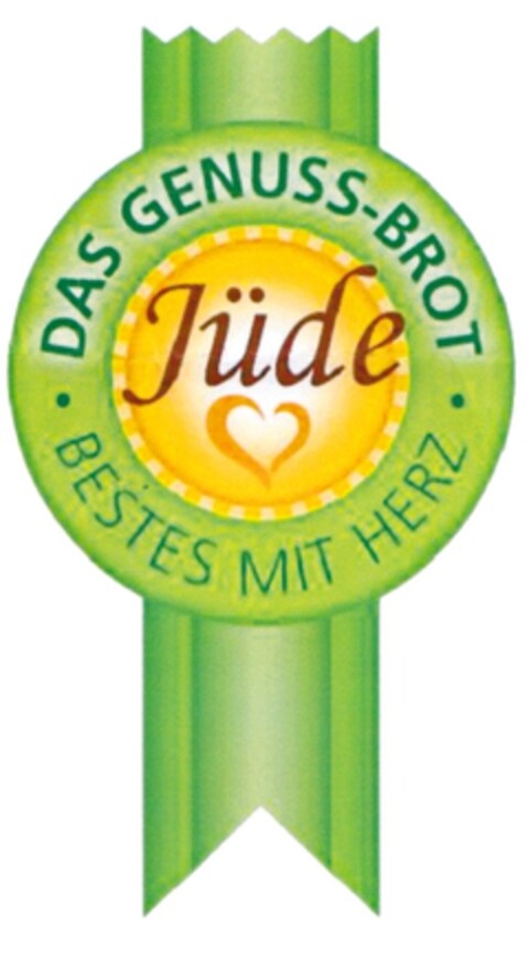 DAS GENUSS-BROT BESTES MIT HERZ Jüde Logo (DPMA, 03/16/2010)