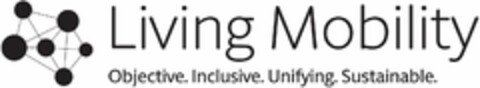 Living Mobility Objective. Inclusive. Unifying. Sustainable. Logo (DPMA, 25.03.2021)