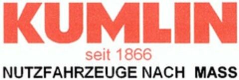 KUMLIN seit 1866 NUTZFAHRZEUGE NACH MASS Logo (DPMA, 10.12.2003)