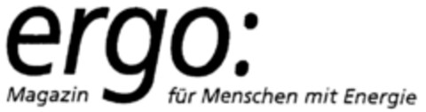 ergo: Magazin für Menschen mit Energie Logo (DPMA, 13.04.1999)