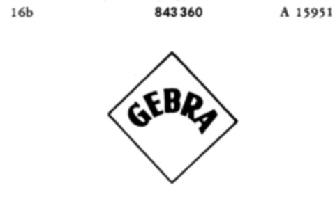 GEBRA Logo (DPMA, 08.09.1965)