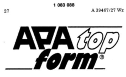 APA top form Logo (DPMA, 19.01.1985)