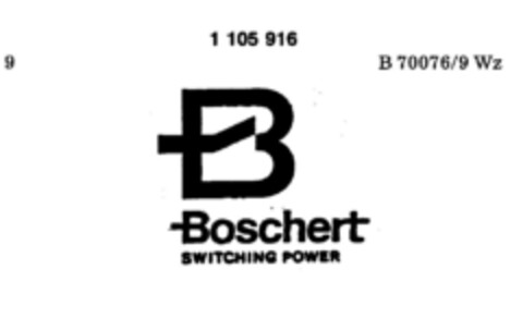 Boschert SWITCHING POWER Logo (DPMA, 30.03.1982)