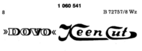 >>DOVO<< Keen Cut Logo (DPMA, 19.07.1983)