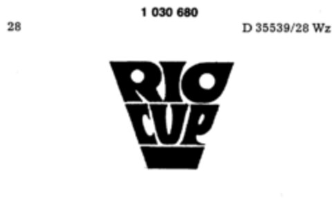 RIO CUP Logo (DPMA, 17.09.1980)