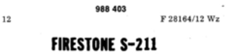 FIRESTONE S-211 Logo (DPMA, 19.07.1978)