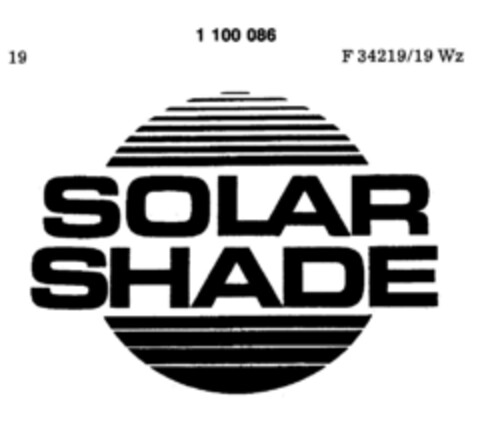 SOLAR SHADE Logo (DPMA, 02/21/1986)