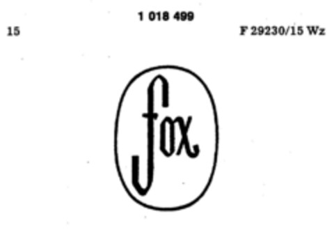 fox Logo (DPMA, 08/21/1979)