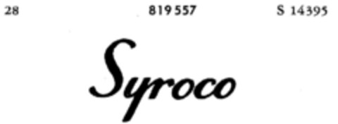 Syroco Logo (DPMA, 11/28/1962)