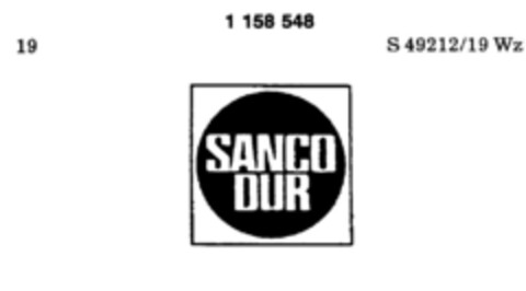 SANCO DUR Logo (DPMA, 10.10.1989)